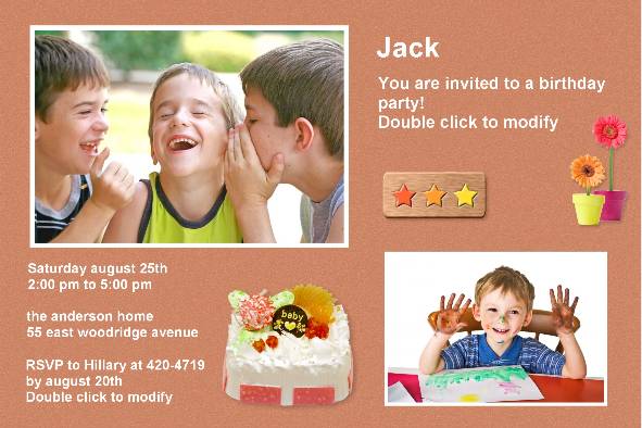 All Templates photo templates Birthday Party Invitations (3)